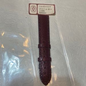 New Cartier Lizard Burgundy watch strap